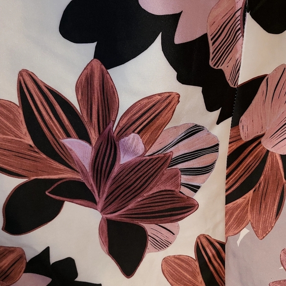 KEEPSAKE white floral Strapless Sheath Dress with Slit - Picture 8 of 11